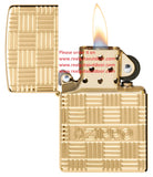 Zippo Armor ® Deep Carve Zippo Design High Polish Brass Basket Weave 46274