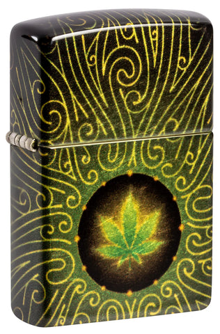 Zippo Plant Maze Design Swirling Lines Tumbled Brass 540 Fusion 46276