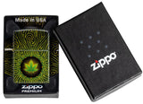 Zippo Plant Maze Design Swirling Lines Tumbled Brass 540 Fusion 46276
