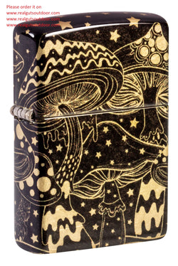 Zippo Mushroom Drift Design 540 Fusion Tumbled Brass tones 46277