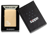 Zippo Double Hearts Design High Polish Brass Double Lustre 46281