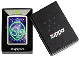 Zippo Glowing Alien Design Color Image Glow in the Dark 46288
