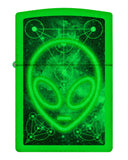 Zippo Glowing Alien Design Color Image Glow in the Dark 46288