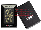 Zippo Masked Joker Design Black Matte Laser Engrave 46290