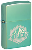 Zippo Badge Design High Polish Green Laser Two-Tone design 46293