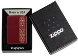 Zippo Heart Garland Design classic Merlot Laser Engrave 46296