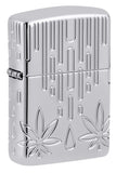 Zippo Waxy Leaf Design Armor® High Polish chrome MultiCut 46303