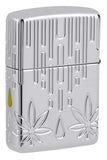 Zippo Waxy Leaf Design Armor® High Polish chrome MultiCut 46303