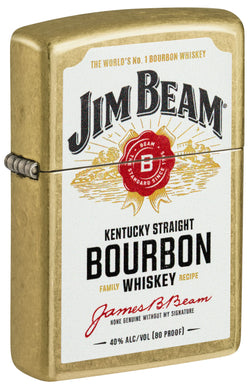 Zippo Jim Beam® Label Design Street Brass Color Image 46305