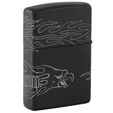 Zippo Harley Davidson Black Matte with Chrome Laser 360° 46310