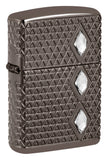 Zippo Armor Diamond Pattern Design Multicut Black Ice 46316
