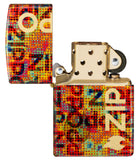 Zippo Pixel Fusion Design 540 Fusion Lustre Tumbled Brass 46386