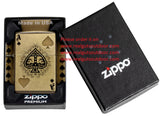 Zippo Ace of Skulls Design Lustre 540 Fusion 540 Tumbled Brass 46388