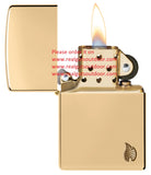 Zippo Armor® High Polish Brass Flame Design Deep Carve 46397