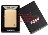 Zippo Armor® High Polish Brass Flame Design Deep Carve 46397