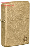 Zippo Armor® Tumbled Brass Flame Design Deep Carve 46398