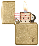 Zippo Armor® Tumbled Brass Flame Design Deep Carve 46398