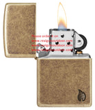 Zippo Armor® Antique Brass Flame Design Deep Carve 46400