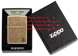 Zippo Armor® Antique Brass Flame Design Deep Carve 46400