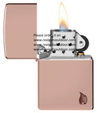 Zippo Armor® High Polish Rose Gold Flame Design Deep Carve 46401