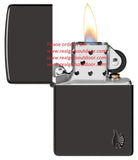 Zippo Armor® High Polish Black Flame Design Deep Carve 46402