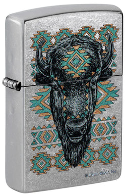 Zippo Buck Wear-American Bison Design Street Chrome Color Image 46422