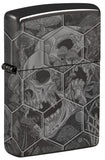 Zippo Mushroom Skulls Design Photo Image 360° High Polish Black 46425