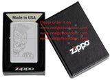 Zippo Mohawk Skull Design High Polish Chrome Lustre 46426