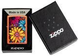 Zippo Flowers Texture Print Design Orange Matte 46434