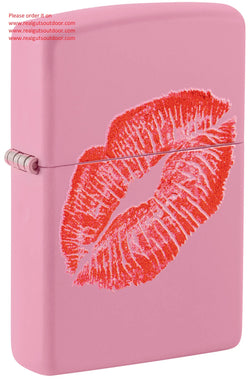 Zippo Smooches Design Pink Matte Color Image 46470