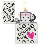 Zippo Hugs and Kisses Design White Matte Color Image 46471