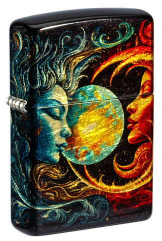 Zippo Sun and Moon Design 540 Fusion Tumbled Brass 46563