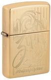 Zippo Swirling Filigree Design High Polish Brass 46568