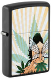 Zippo Plant Fairy Design Color Image Black Matte 46576