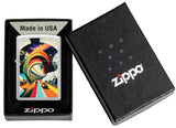 Zippo Trippy Travel Design Satin Chrome Color Image 46578