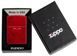 Zippo Stamped Heart Design Candy Apple 46588