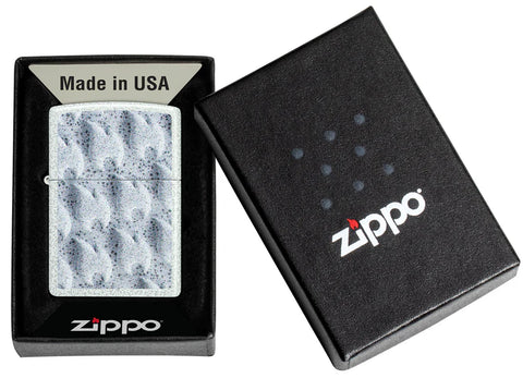 Zippo Frozen Flames Design Glacier Color Image 46599