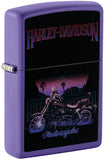 Zippo Harley Davidson Motorcycles Black Light Purple Matte Color Image 46676