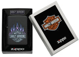 Zippo Harley Davidson Logo Design Color Image Black Matte 46677