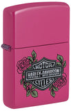 Zippo Harley Davidson Motorcycles Rose Design Pink Frequency 46679