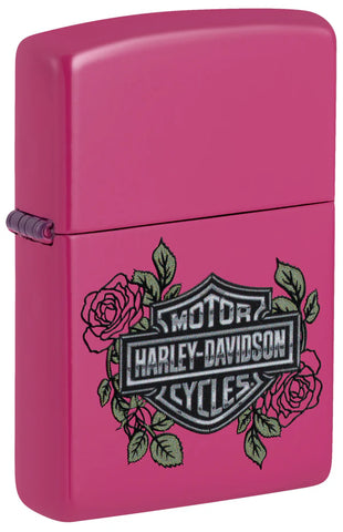 Zippo Harley Davidson Motorcycles Rose Design Pink Frequency 46679