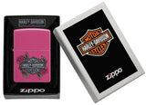 Zippo Harley Davidson Motorcycles Rose Design Pink Frequency 46679