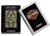 Zippo Harley Davidson Motorcycles Design Black Matte Laser Engrave 46680