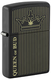 Zippo Queen of Bud Design Black Matte Laser Engrave 46683
