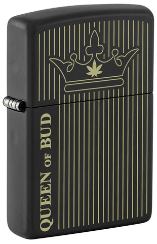 Zippo Queen of Bud Design Black Matte Laser Engrave 46683