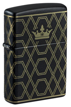 Zippo Queen of Bud Design Laser 360 Black Matte 46684