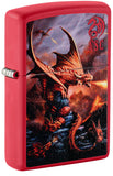 Zippo Anne Stokes Collection Fire Dragon Design Red Matte Color Image 46690