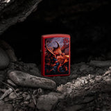 Zippo Anne Stokes Collection Fire Dragon Design Red Matte Color Image 46690