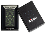 Zippo Alien Invasion Design Slim® Color Image Black Matte 46691