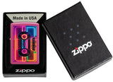 Zippo Neon Cassette Design Frequency Color Image 46693
